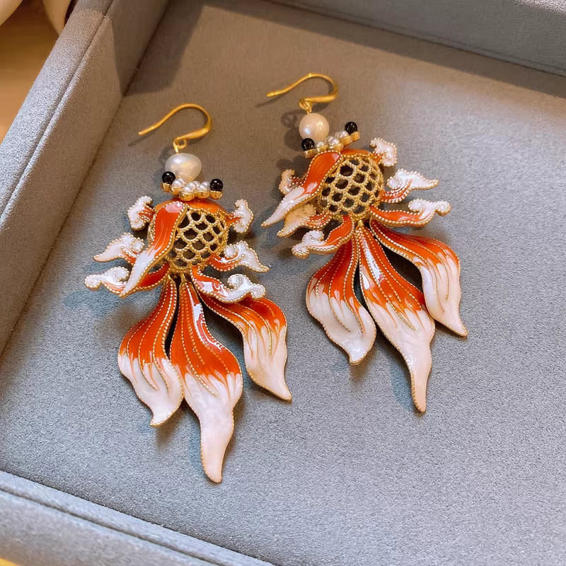 Chinese Style Branch & Faux Pearl Adjustable Ring – Elegant Alloy Open Ring for Women