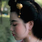 Filigree Parrot Tassel Hairpin – New Chinese Style Gold-Plated Copper Hanfu Hair Accessory