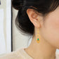 New Chinese Style Cloud & Green Jade Drop Earrings – 24K Gold-Plated 925 Silver, Elegant Oriental Design for Women