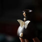Natural Freshwater Pearl  White Mother-of-Pearl Butterfly Qipao Brooch  Pendant