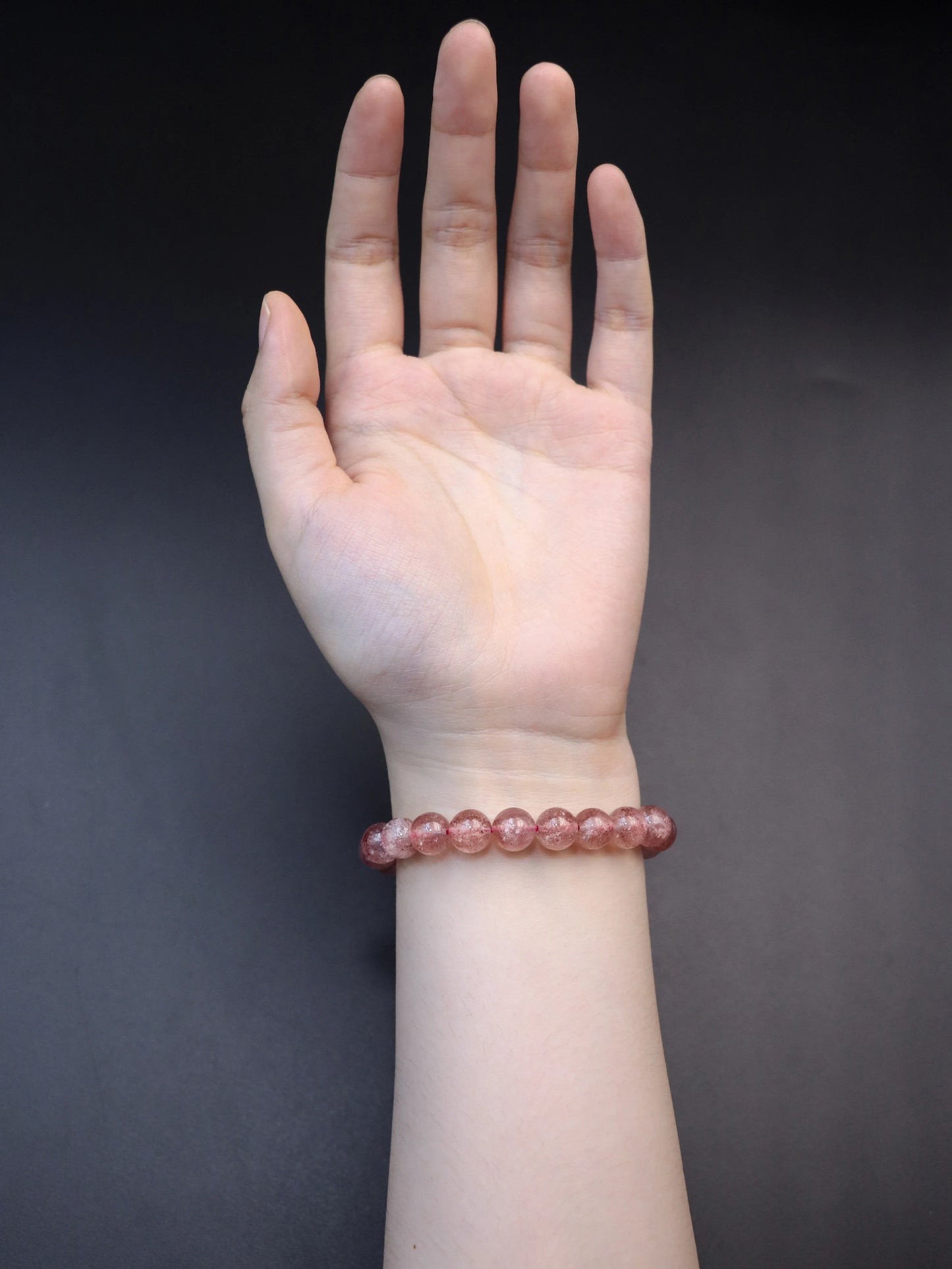 Natural Strawberry Crystal Bracelet – Emotional Balance & Self-Love Healing Jewelry