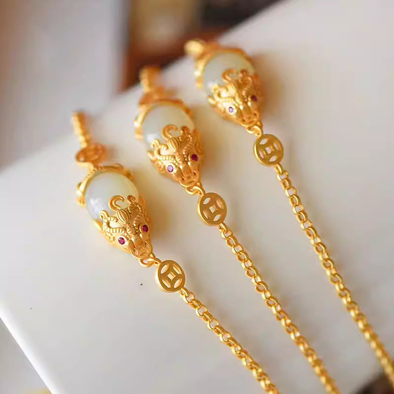 Pi Xiu Bracelet with Natural Hetian Jade – Elegant Chinese Wealth &  Luck Jewelry for Women