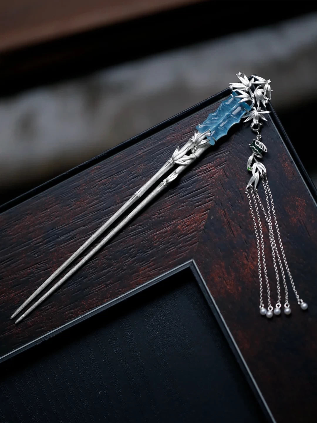 Bamboo Shadow Cicada Hair Stick – Elegant New Chinese Style Hairpin for Mamian Skirt and Hanfu