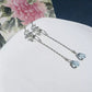 Chinese Ink Painting Inspired Bamboo Earrings – Elegant Rain Drop Design