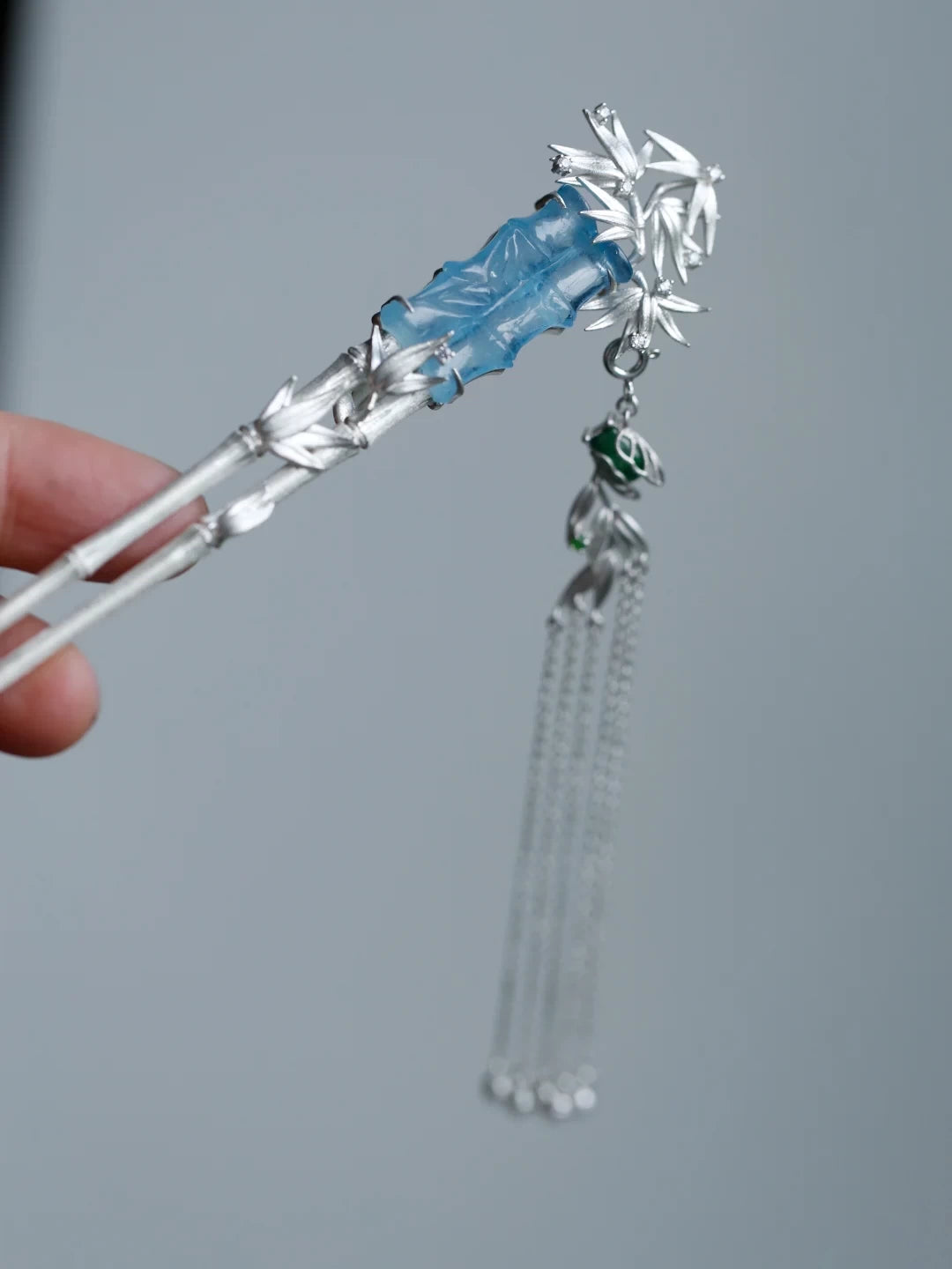 Bamboo Shadow Cicada Hair Stick – Elegant New Chinese Style Hairpin for Mamian Skirt and Hanfu