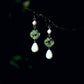 Elegant Bamboo Leaf Pearl Earrings – Oriental Inspired Hanfu Accessories