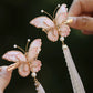 Butterfly Fairy Tassel Hair Clip – New Chinese Style Elegant Hanfu Hair Accessory（ a pair）