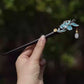 Elegant Hanfu Hairpin – Ebony Wood Butterfly with Cloisonné Craft for Updos
