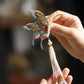 Chinese Tassel Butterfly Brooch – Elegant Retro Lapel Pin for Qipao, Hanfu and Coats