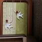 Chinese Feng Bird Necklace – White Shell & Red Agate Minimalist Pendant