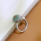 Vintage Chinese Style Rotating Jade Ring – Six-Character Mantra Peace Amulet Spinner Ring | 925 Sterling Silver