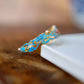Vintage Blue Enamel Cloud Pattern Bangle – Adjustable New Chinese Palace Style Bracelet for Women