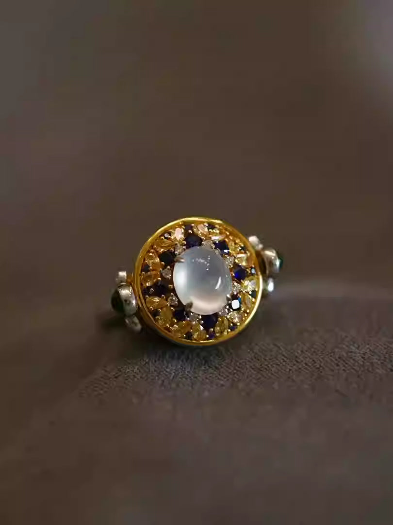 Reversible Double-Sided Chinese Lion Ring – Gold Tone Guardian Lion Statement Ring