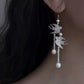 "Spring Letter" New Chinese Style Swallow Tassel Earrings – Faux Pearl & Shell Bead Drop Earrings for Women