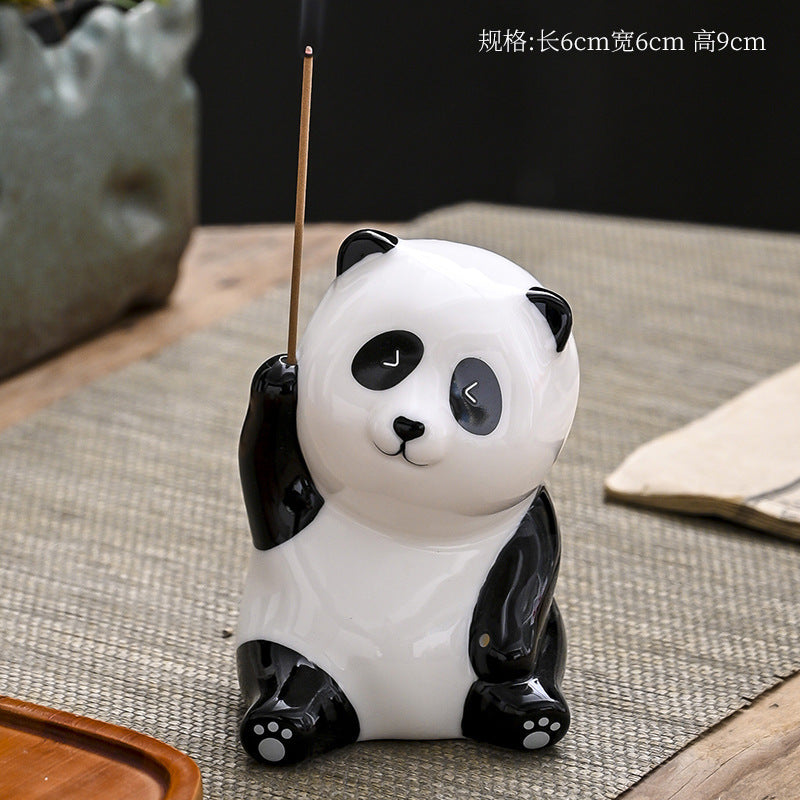 Creative Ceramic Panda Dundun Thread Fragrant Insert