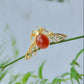 Cicada South Red Agate Brooch