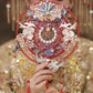 Flowers Magpies Auspicious Clouds Pearl Tassels Ming Dynasty Chinese Bridal Fan