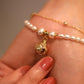 Pearl Bell Double Layer Bracelet