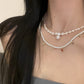 Colored Zircon Pearl Necklace