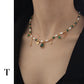Natural Zircon Tassel Pearl Necklace