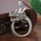 Personalized Coiled Dragon Creative Ethnic Ring