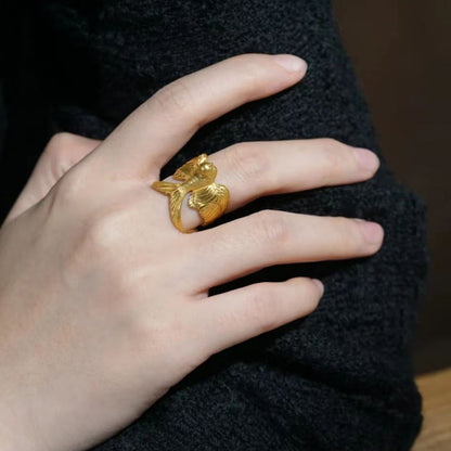 Antique Gold Swallow Ring