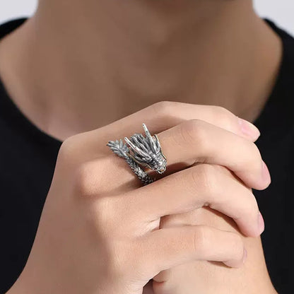 Personalisierter gewundener Drache kreativer Ethno-Ring