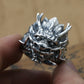 Chinese dragon head opening ring-Sterling silver