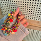Tibetan style woven hand rope exotic beads bracelet