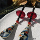 Chinese Classical Enamel Cloisonné National Feng Shui Earrings