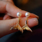 Beauty Fish Tail Natural Strong Pearl Earrings/Rings