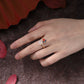 Hetian jade And south red agate auspicious cloud ring - sterling silver