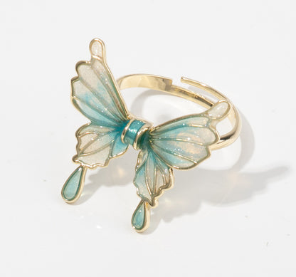 Chinesischer Stil Unsterblicher Schmetterling Öffnung verstellbarer Ring