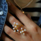 Vintage Natural Pearl Open Ring