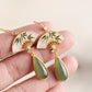 Bamboo leaf fan and Tian jade earrings