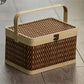 Handmade bamboo woven Chinese style retro tote basket