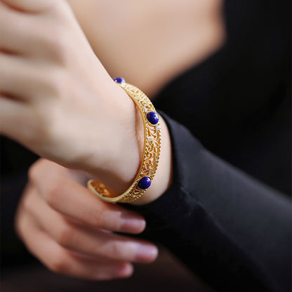 Lapislazuli-Armband „Kleines hohles Ei“