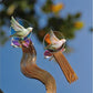 bird ceramic acrylic tassel earrings