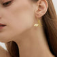 Beautiful hollow and agile butterfly gold earrings