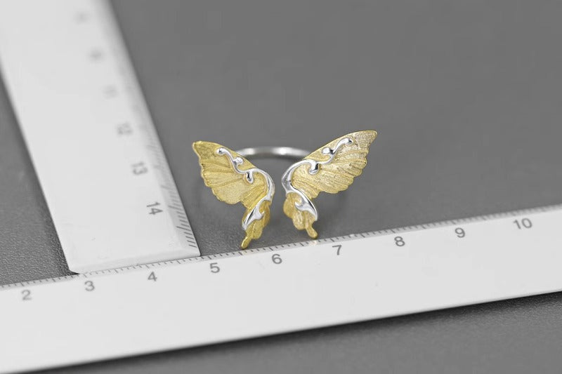 Chinese Butterfly Open Ring-Sterling Silver