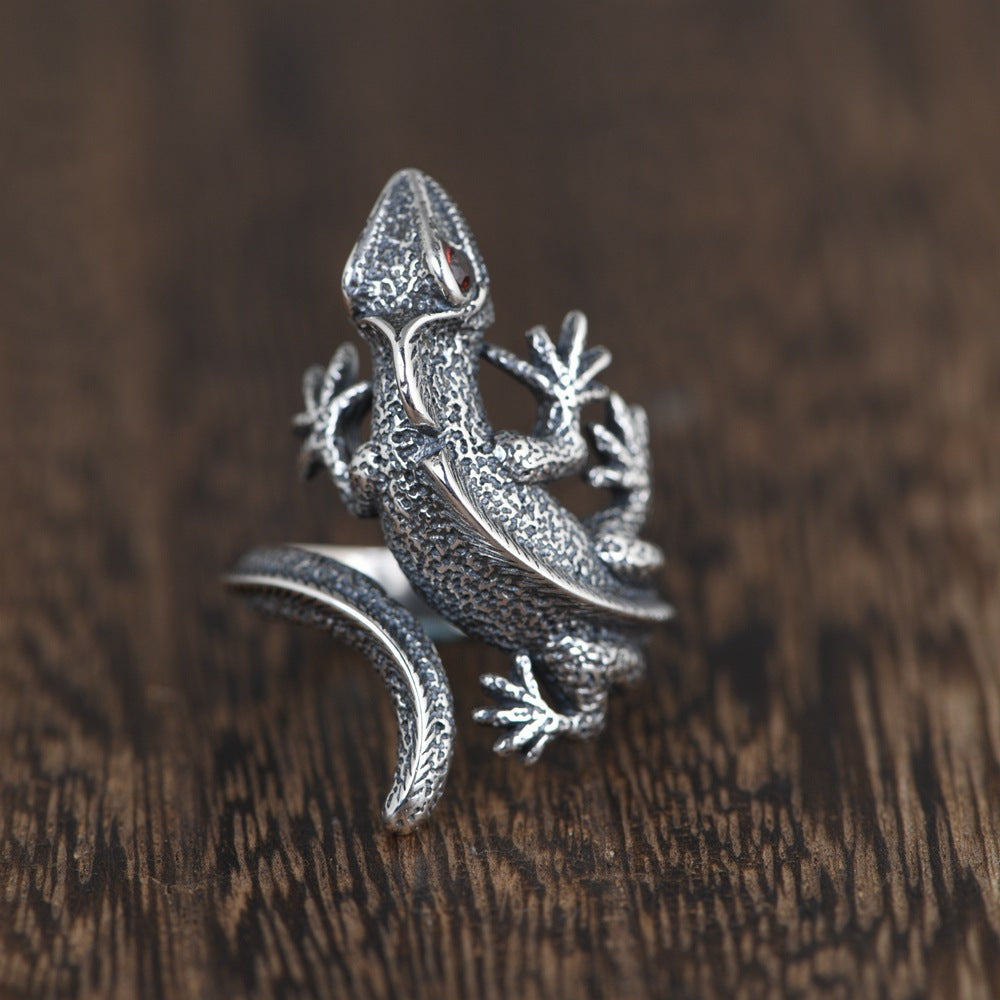 Lizard Vintage Ring - Sterling silver