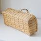 Square portable bamboo woven basket