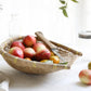Pure handmade bamboo woven dustpan rural household drainage basket kitchen washing fruit and vegetable basket