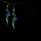 Oriental Green Streamer Earrings – Artistic New Chinese Style Statement Earrings