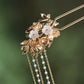Butterfly  Floral Pearl Tassel Hairpin – New Chinese Style Enamel Buyao Hair Accessory for Hanfu  Mamian Skirt