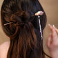 New Chinese Style Amethyst Pearl Tassel Hairpin – Elegant Hanfu Qipao Hair Ornament