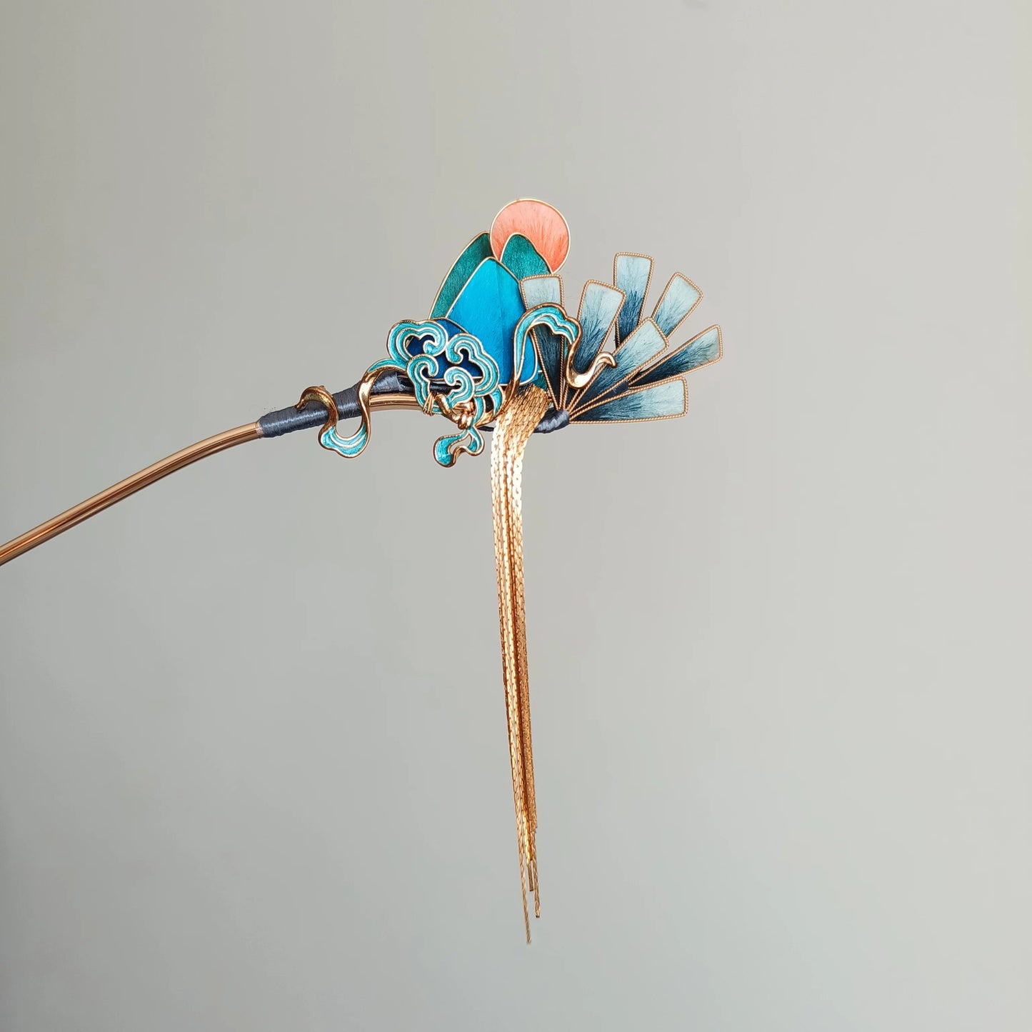 Handmade Velvet Flower Hairpin | Traditional Chinese National Style Hair Accessory Gift