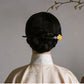 Handcrafted Velvet Flower Ginkgo Leaf Hairpin - Elegant Chinese Hair Accessory for Women