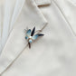 Twin Feathers Velvet Butterfly Brooch | Handmade Elegant Chinese Style Accessory