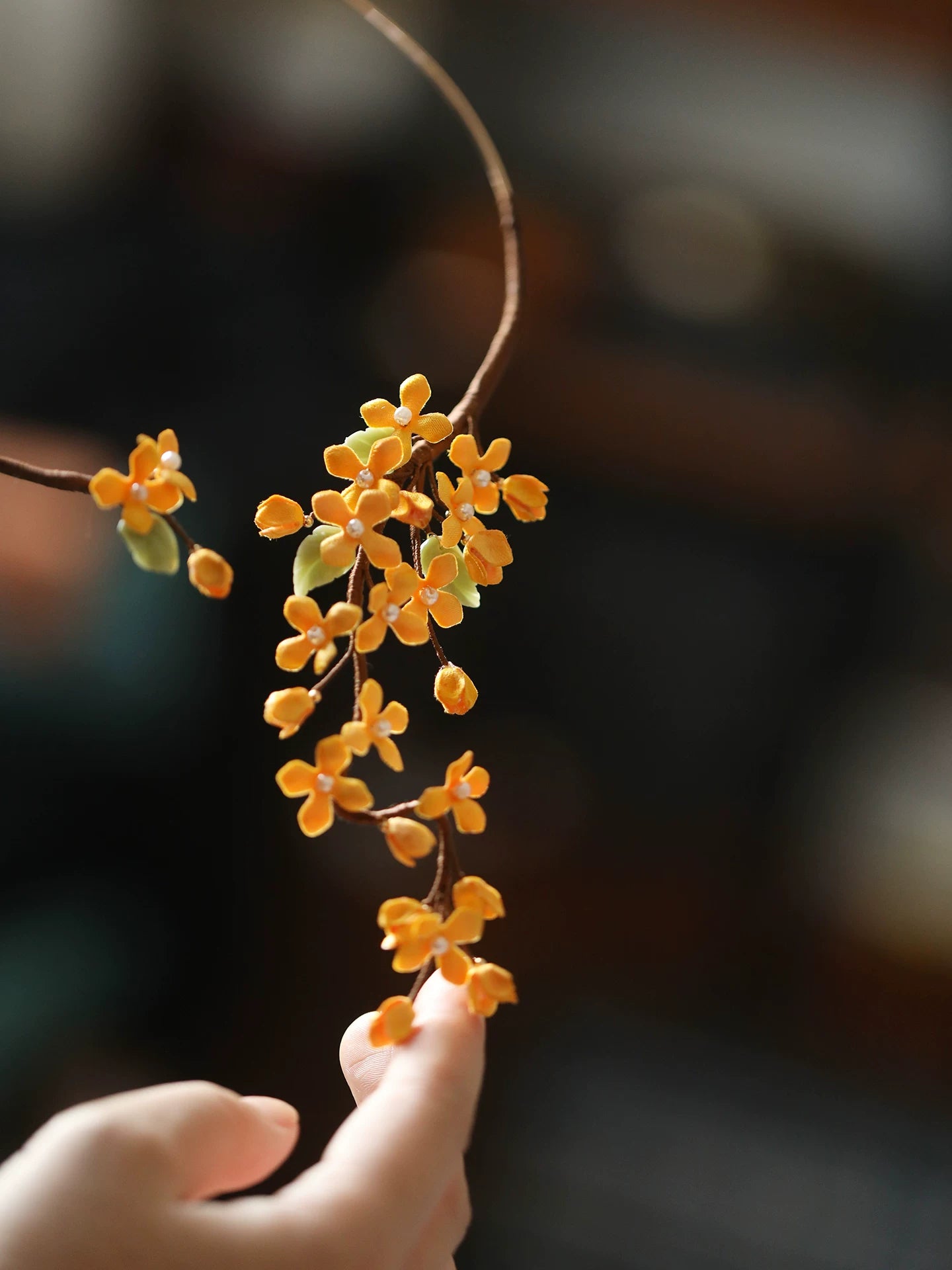 Guofeng Osmanthus Collar Necklace – Elegant Qipao Accessory